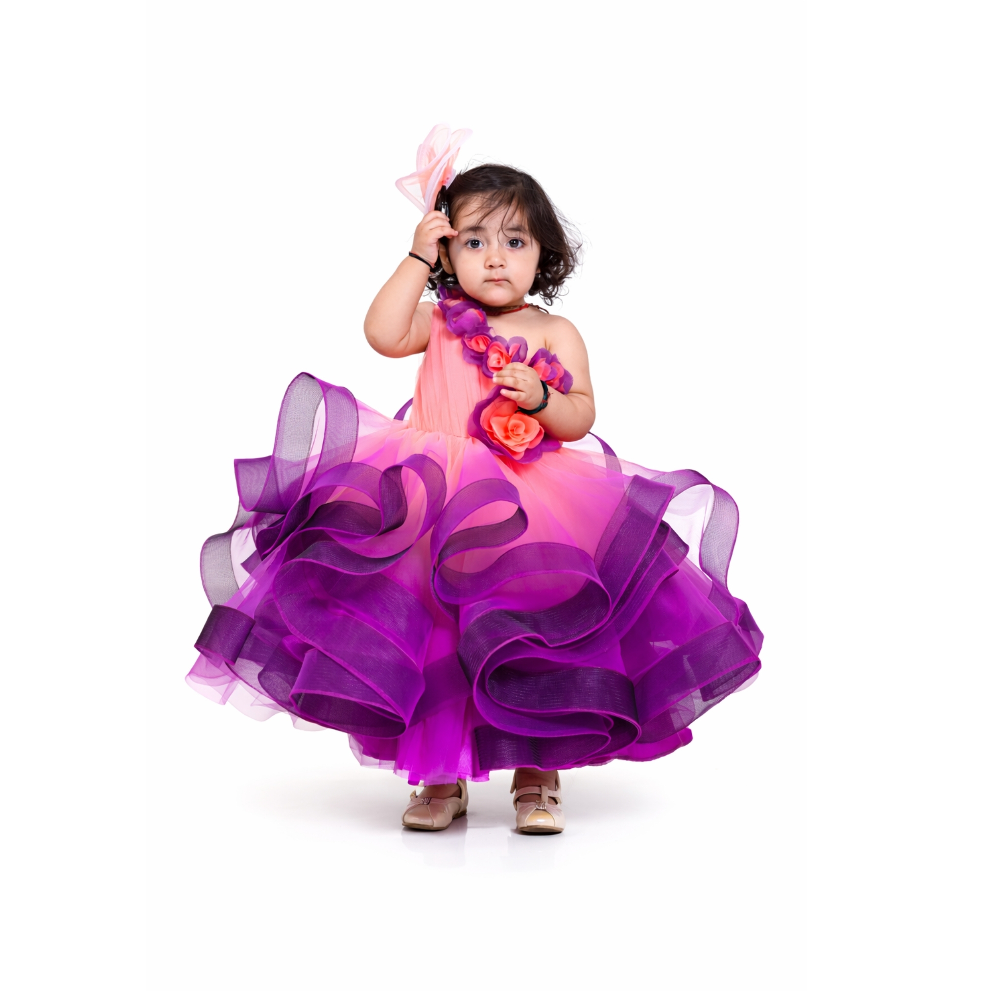 Royal Amethyst Ruffle Gown