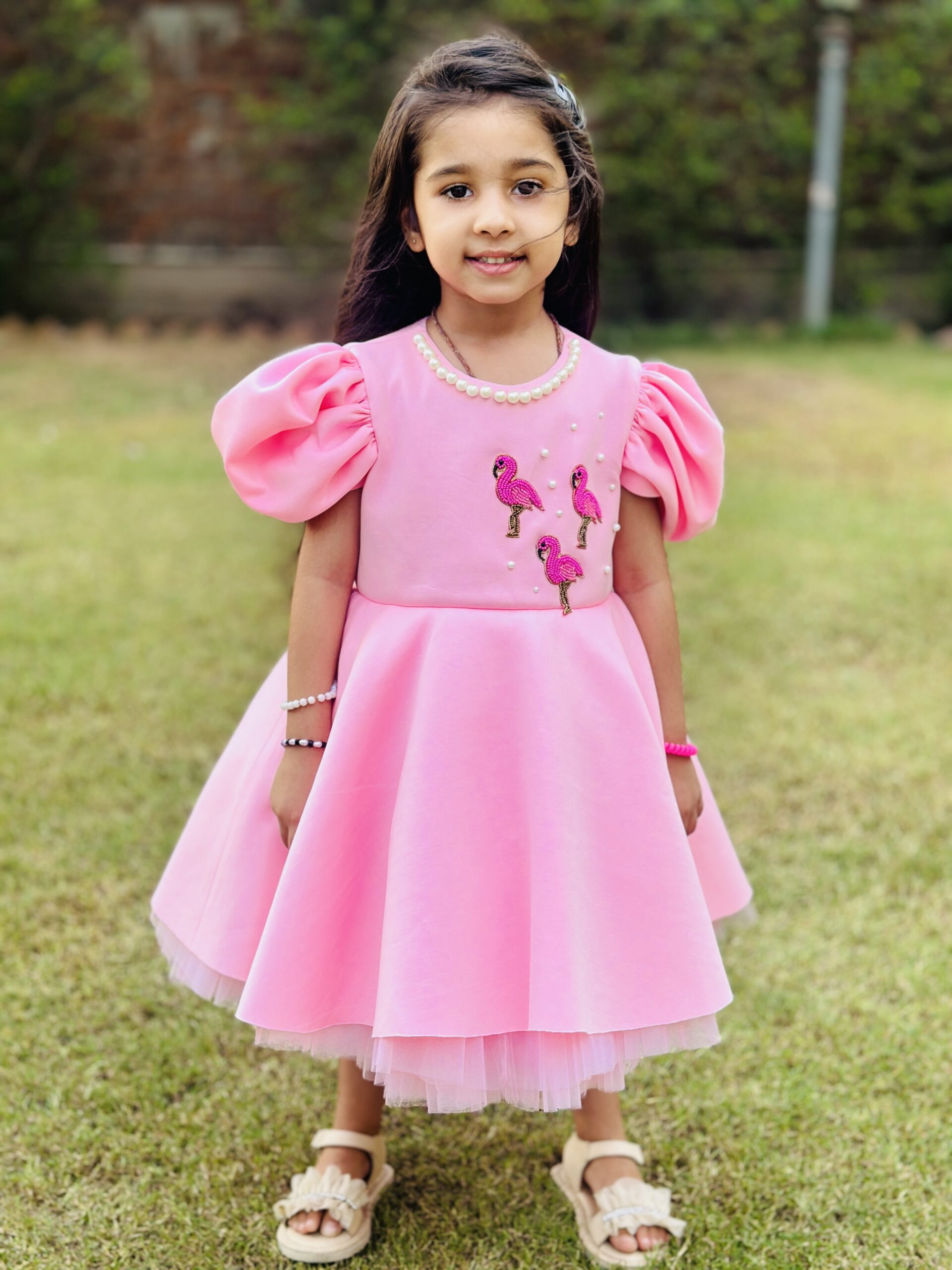 PINK FLAMINGO PARTY DRESS