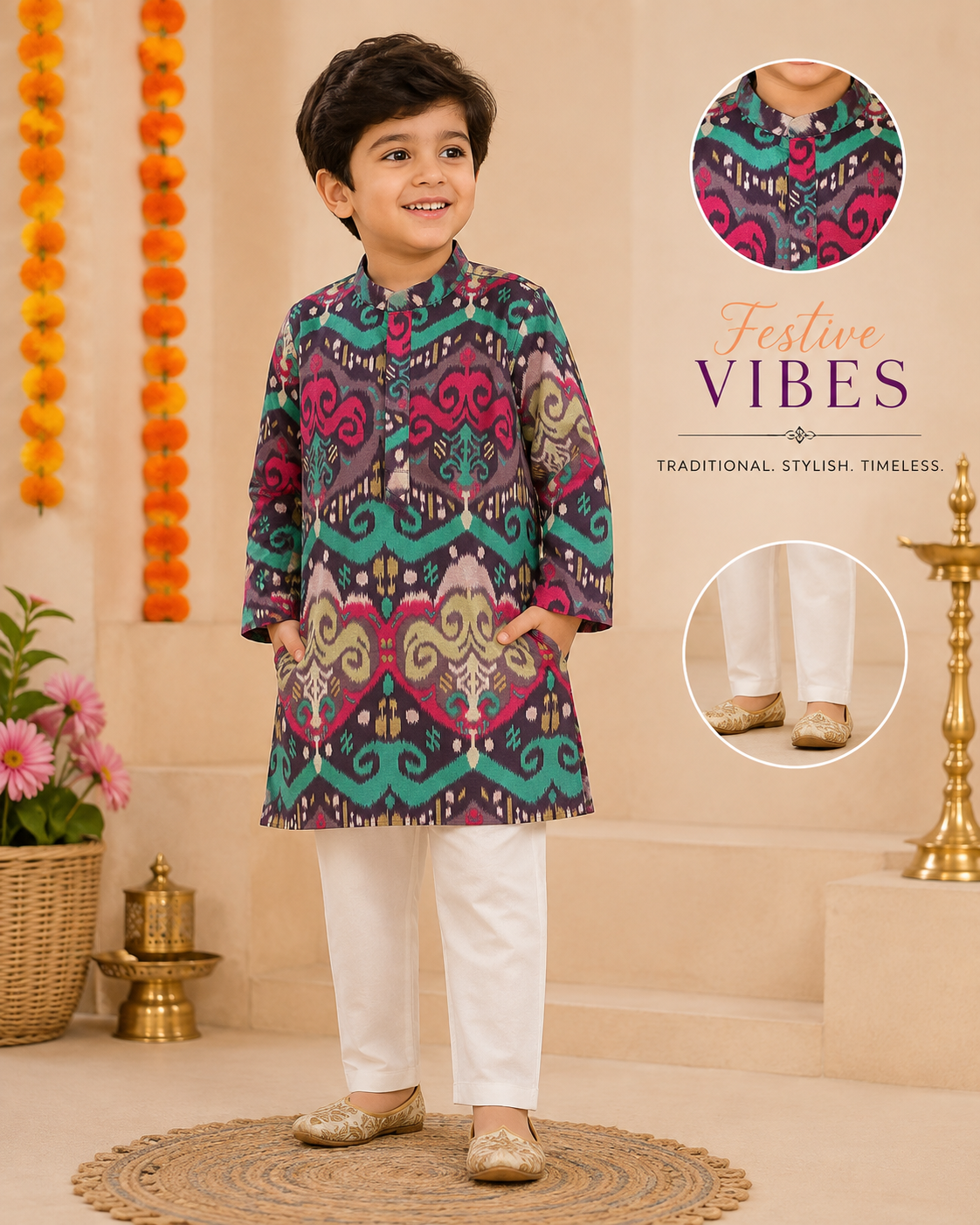 Festive Vibes Printed Kurta Pajama